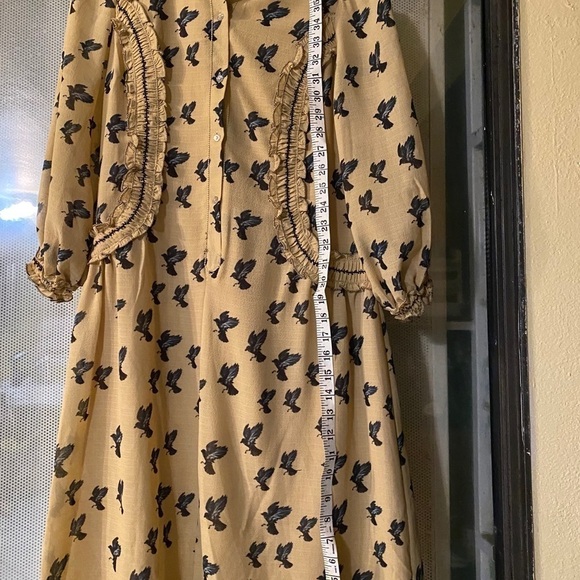 Max Studio London Dress Midi Dress. Bird Printed - Picture 12 of 13